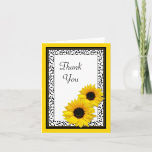 Carte de remerciements de douche Sunflower Mariage