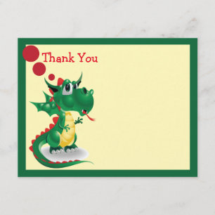 Carte de remerciements de dragon de bébé