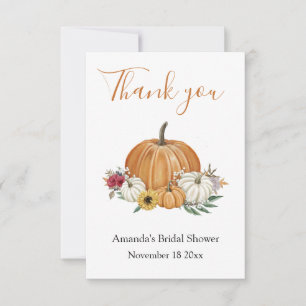 Carte de remerciements de Fête des mariées citroui