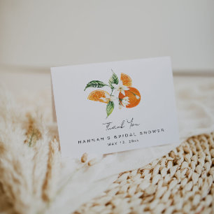 Carte de remerciements de Fête des mariées Citrus