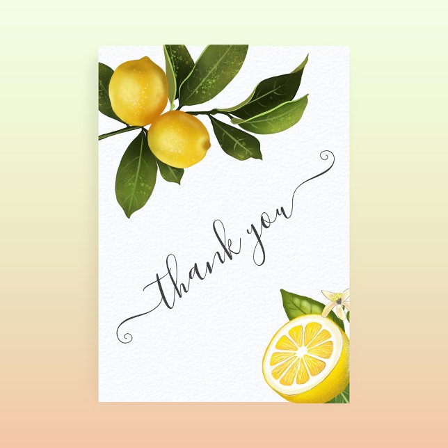 Carte de remerciements de Fête des mariées Citrus  (Créateur téléchargé)