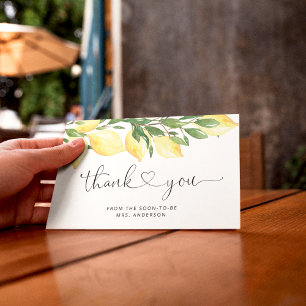 Carte de remerciements de Fête des mariées Citrus 