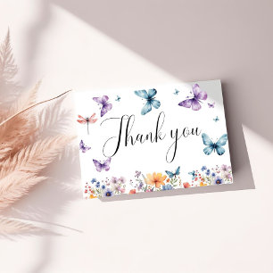 Carte de remerciements de Fête des mariées Fleur s