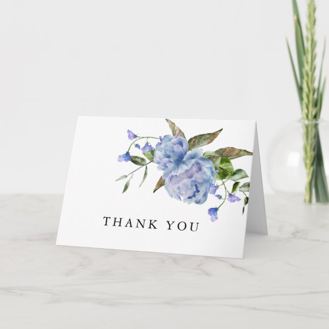 Carte de remerciements de Fête des mariées florale (Devant)