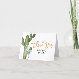 Carte de remerciements de Fête des mariées florale