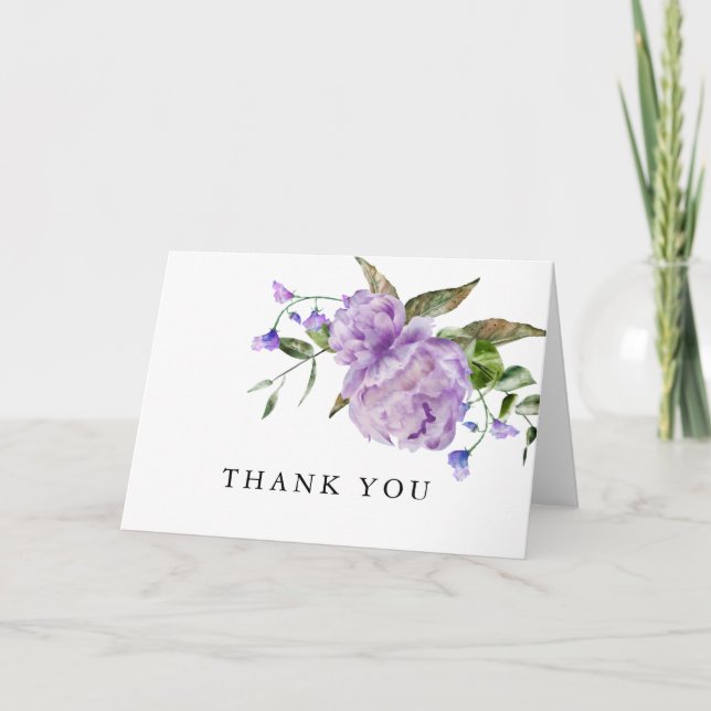 Carte de remerciements de Fête des mariées florale (Devant)
