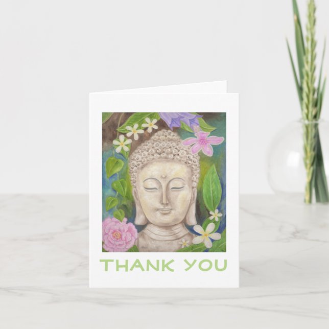 Carte de remerciements de fleur de Bouddha (Devant)