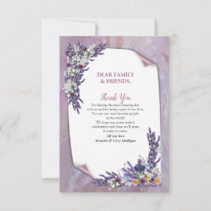 Carte de remerciements de fleurs de Tuberose et de