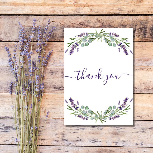 Carte de remerciements de fleurs violettes de lava (Créateur téléchargé)