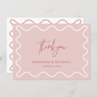 Carte de remerciements de frontière rose