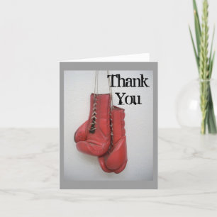 Carte de remerciements de gants de boxe