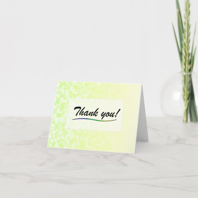Carte de remerciements de gel vert (Devant)