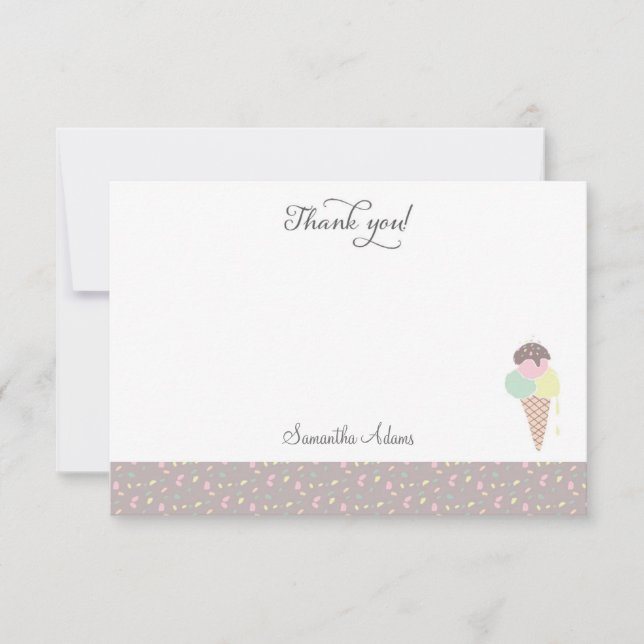 Carte de remerciements de glace (Devant)