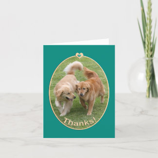 Carte de remerciements de golden retriever