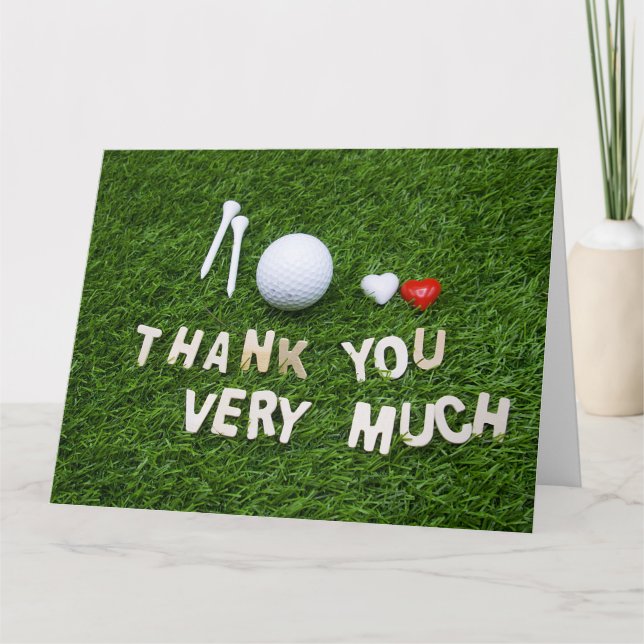 Carte de remerciements de golf (Devant)