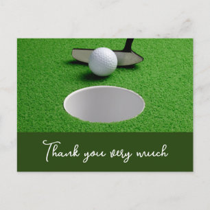 Carte de remerciements de golf avec balle de golf 