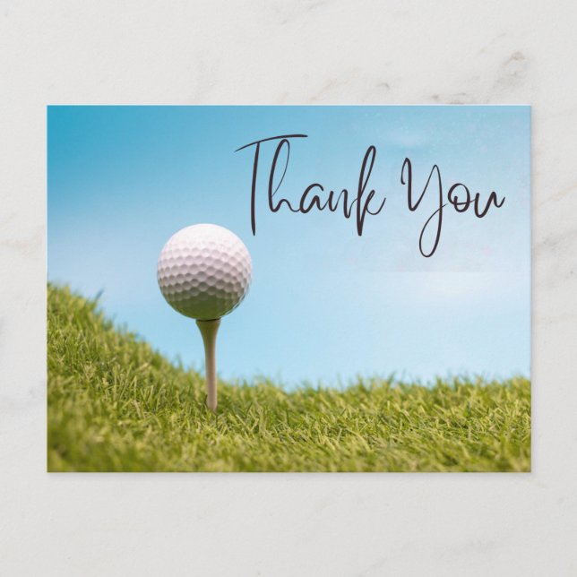 Carte de remerciements de golf avec balle de golf  (Devant)