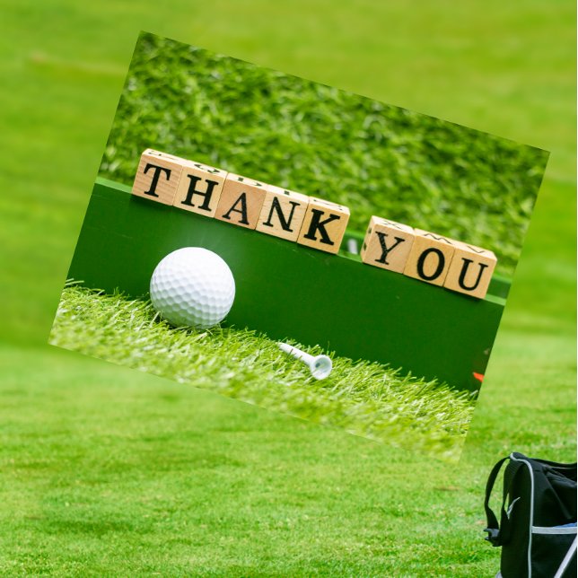 Carte de remerciements de golf avec balle de golf  (Créateur téléchargé)
