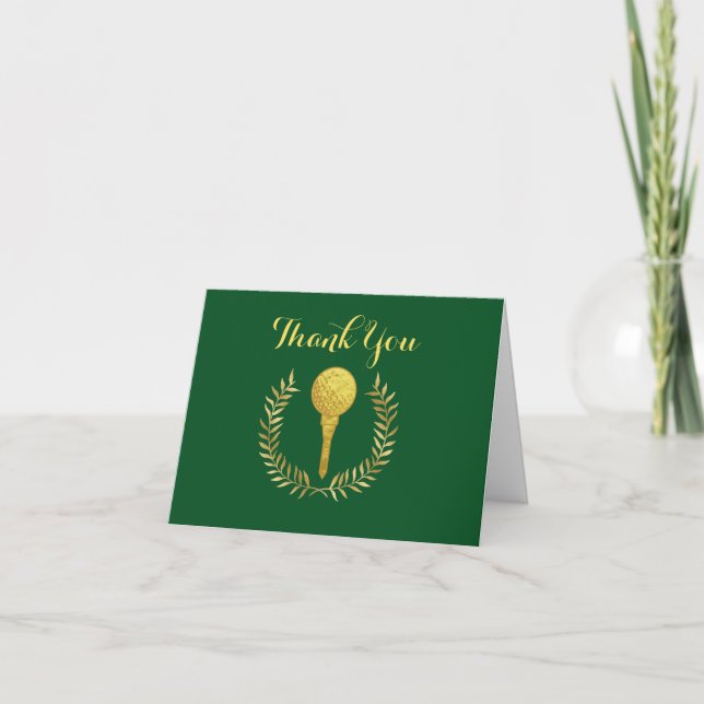 Carte de remerciements de golf (ou la customiser) (Devant)