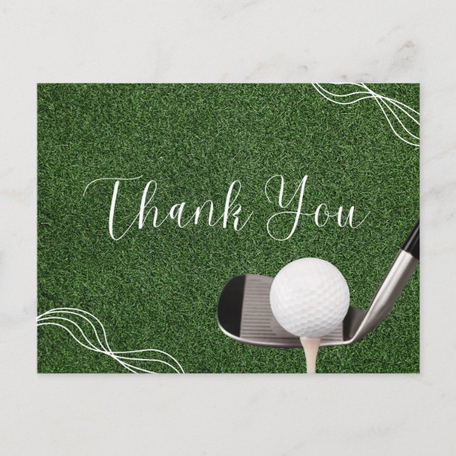 Carte de remerciements de golf pour golfeur (Devant)