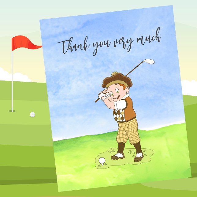 Carte de remerciements de golf pour golfeur (Créateur téléchargé)