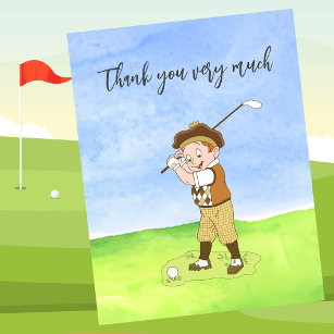 Carte de remerciements de golf pour golfeur