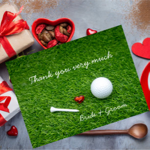 Carte de remerciements de golf pour mariage golfeu