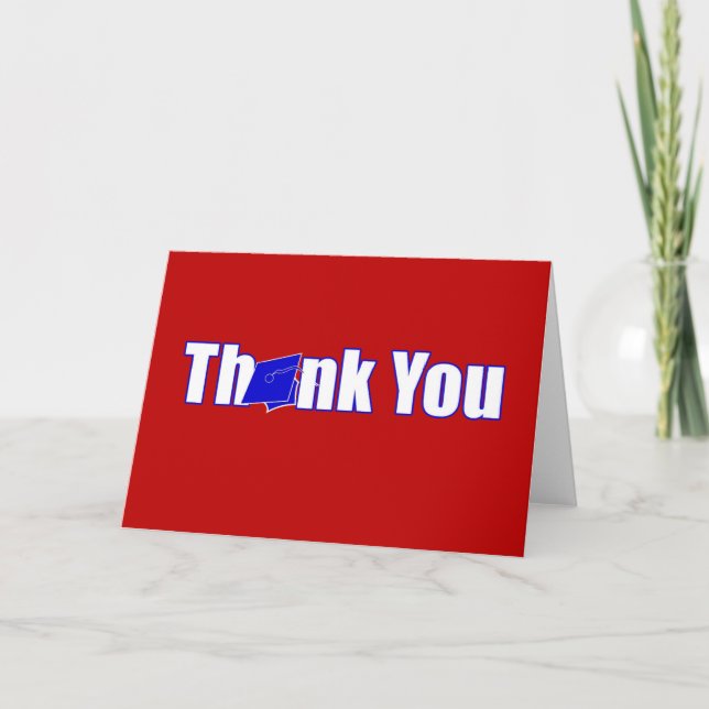 Carte de remerciements de graduation personnalisée (Devant)