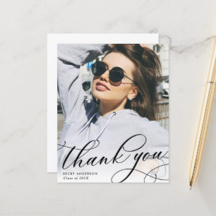 Carte de remerciements de graduation photo personn