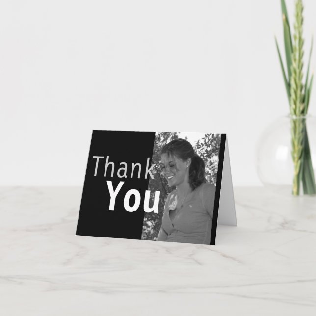 Carte de remerciements de graduation photo personn (Devant)