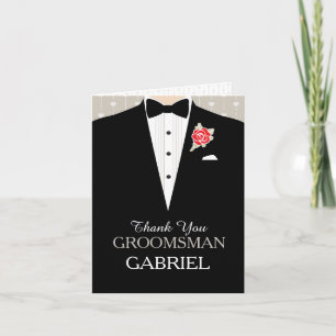 Carte de remerciements de Groomsman