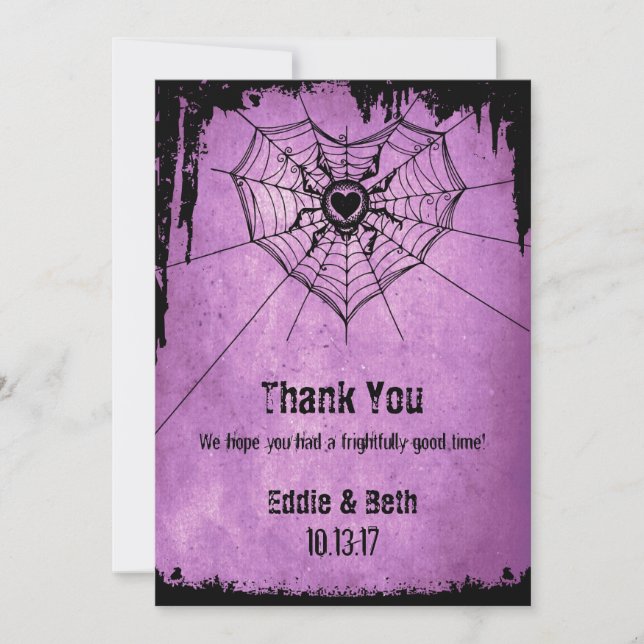 Carte de remerciements de Halloween avec (Devant)