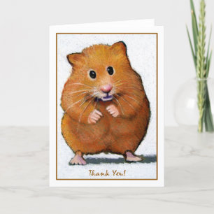 CARTE DE REMERCIEMENTS DE HAMSTER