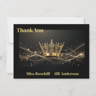 Carte de remerciements de la couronne de concours