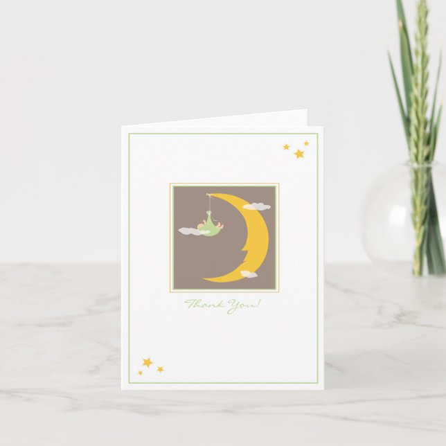 Carte de remerciements de la lune et des étoiles (Devant)