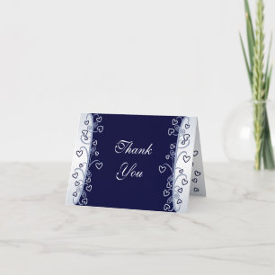 Carte de remerciements de la Marine Blue Hearts
