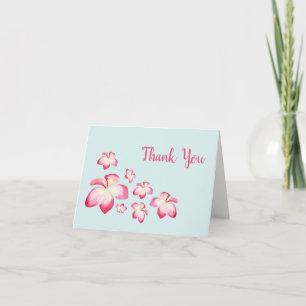 Carte de remerciements de la Plumeria tropicale