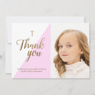 Carte de remerciements de la première sainte commu