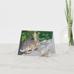 Carte de remerciements de lapin