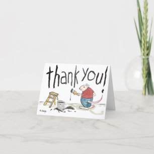 Carte de remerciements de l'artiste souris