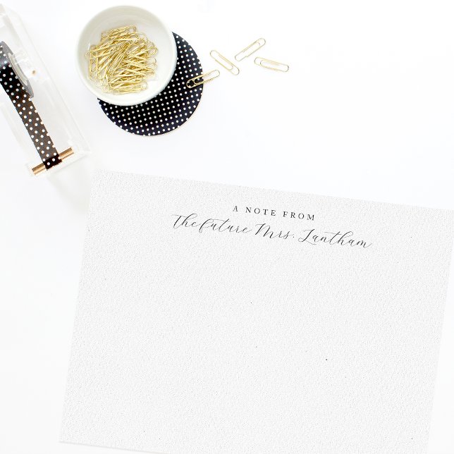 Carte De Remerciements De l'avenir Fête des mariées Mme Script (Créateur téléchargé)