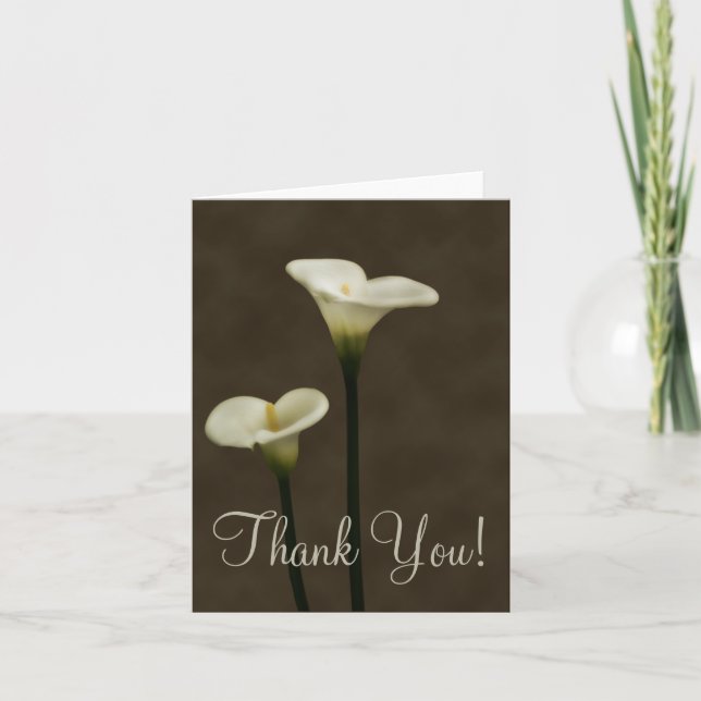 Carte de remerciements de Lilly de calla (Devant)