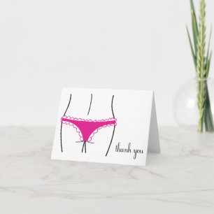 Carte de remerciements de lingerie
