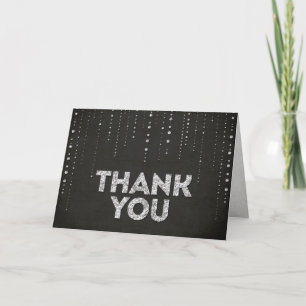 Carte de remerciements de look Parties scintillant