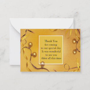 Carte de remerciements de l'ornement de balle