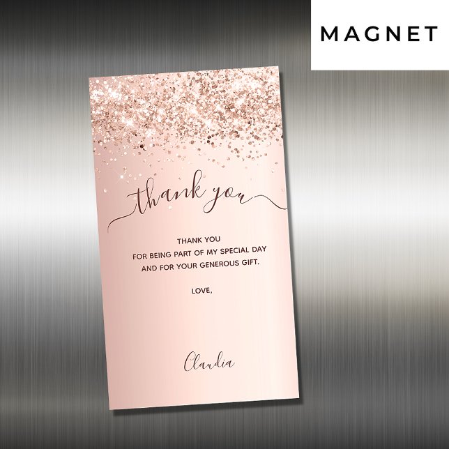 carte de remerciements de luxe de parties scintill (Créateur téléchargé)