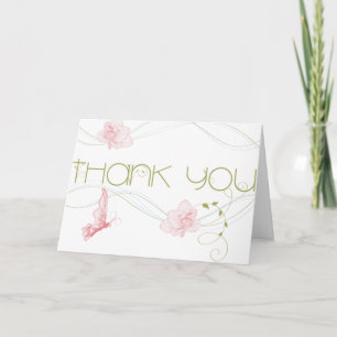 Carte de remerciements de Lys rose de mariage du j