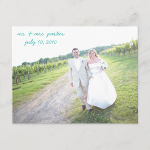 Carte de remerciements de mariage