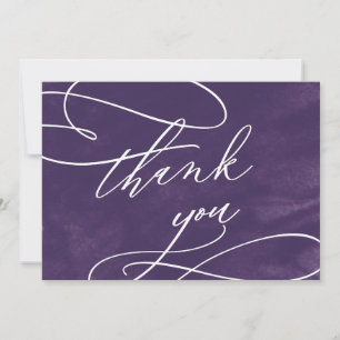 Carte de remerciements de Mariage d'aquarelle viol