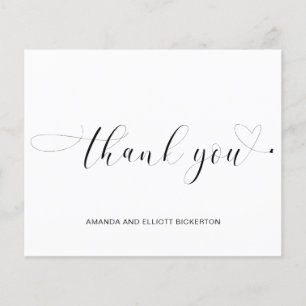 Carte de remerciements de Mariage de budget cardia